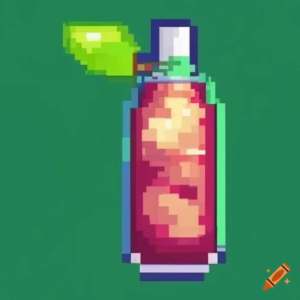 Apple soda 2d pixelart 16x16 on Craiyon