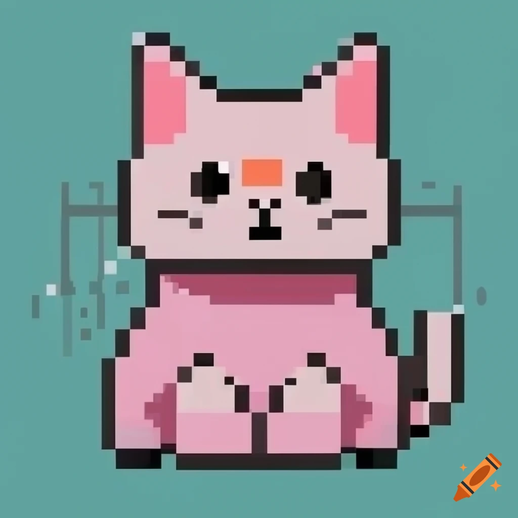 Cute Cat Pixel Art