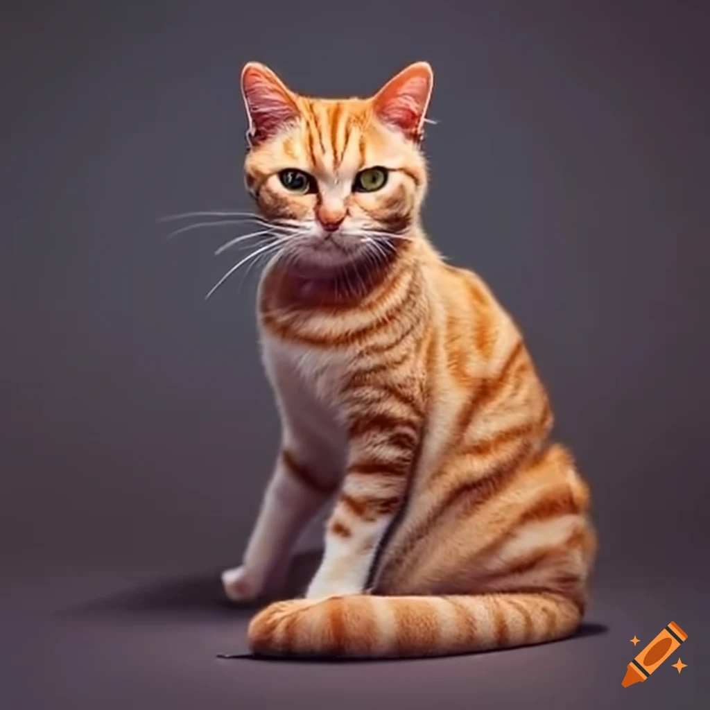 Orange cat driving a mercedes