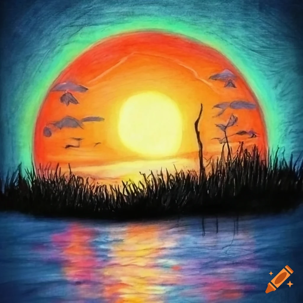 HD wallpaper: sunrise, drawing, landscape, fantasy art, nature, rice paddy  | Wallpaper Flare