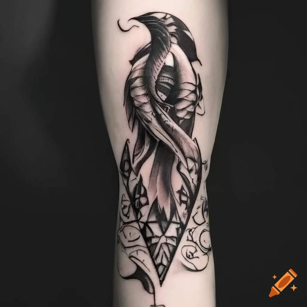 Abstract phoenix | Temporary tattoos - minink