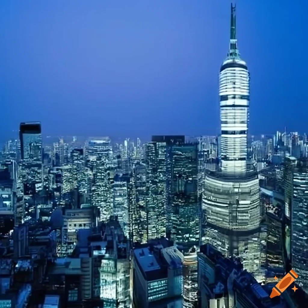 A dense city with megatall skyscrapers and is influenced by tokyo on ...