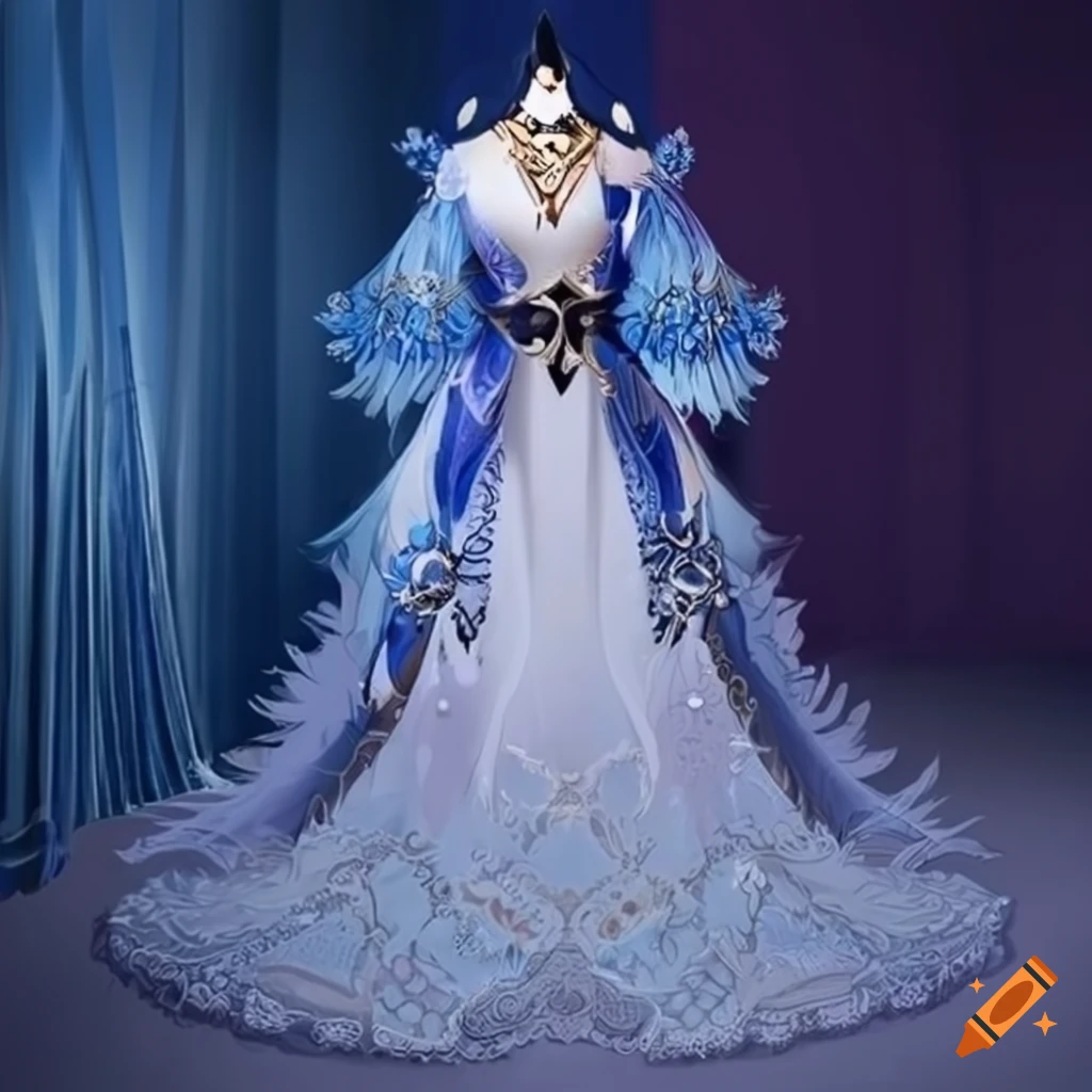 17 Young Dress Queen of The Ice Feathered Evening Dress