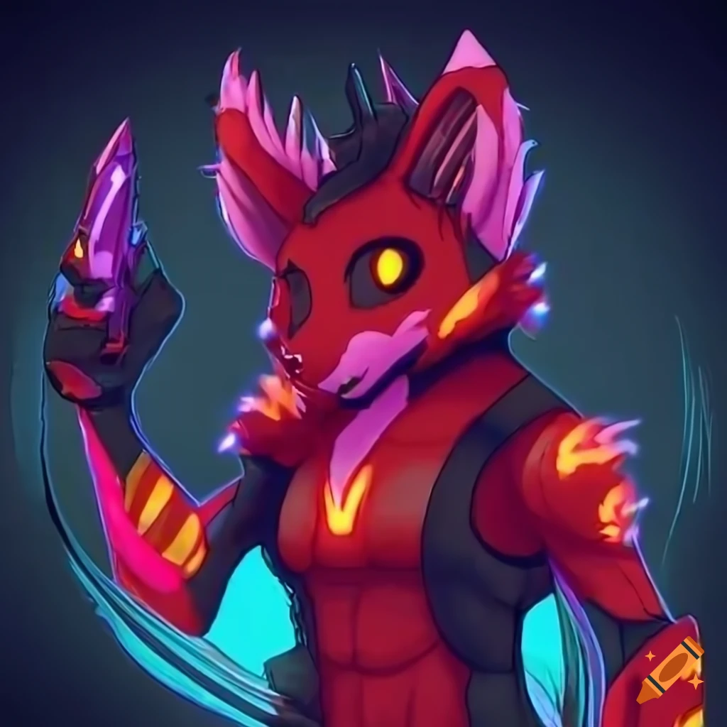 Colorful artwork of furry protogens