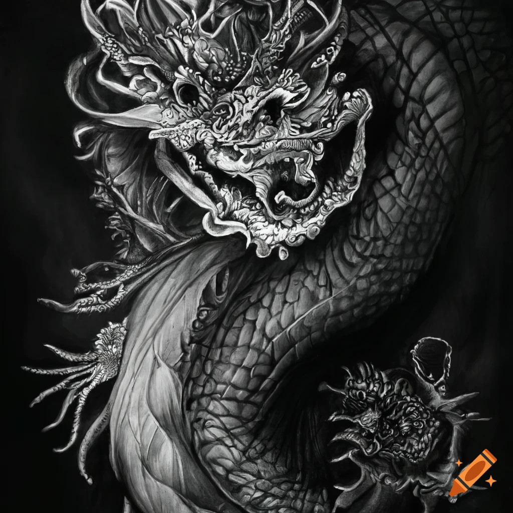 white chinese dragon wallpaper
