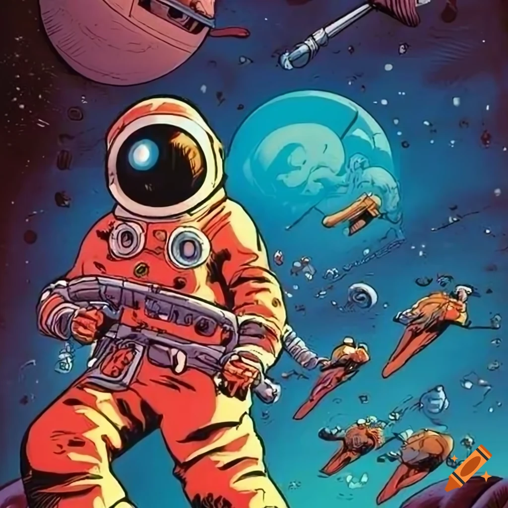 50s sci fi astronaut