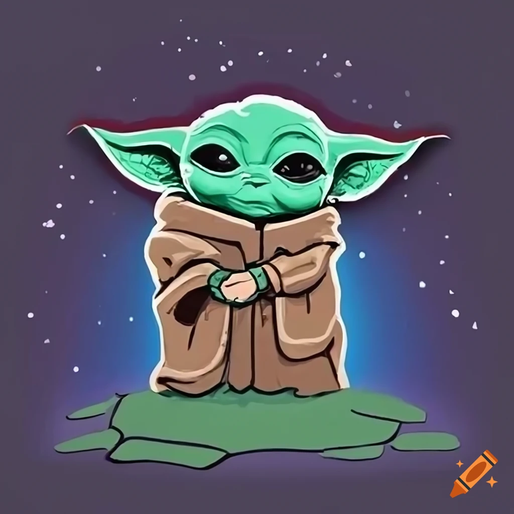 Baby yoda signing "goodnight" imagine yoda bidding someone a peaceful and restful night using