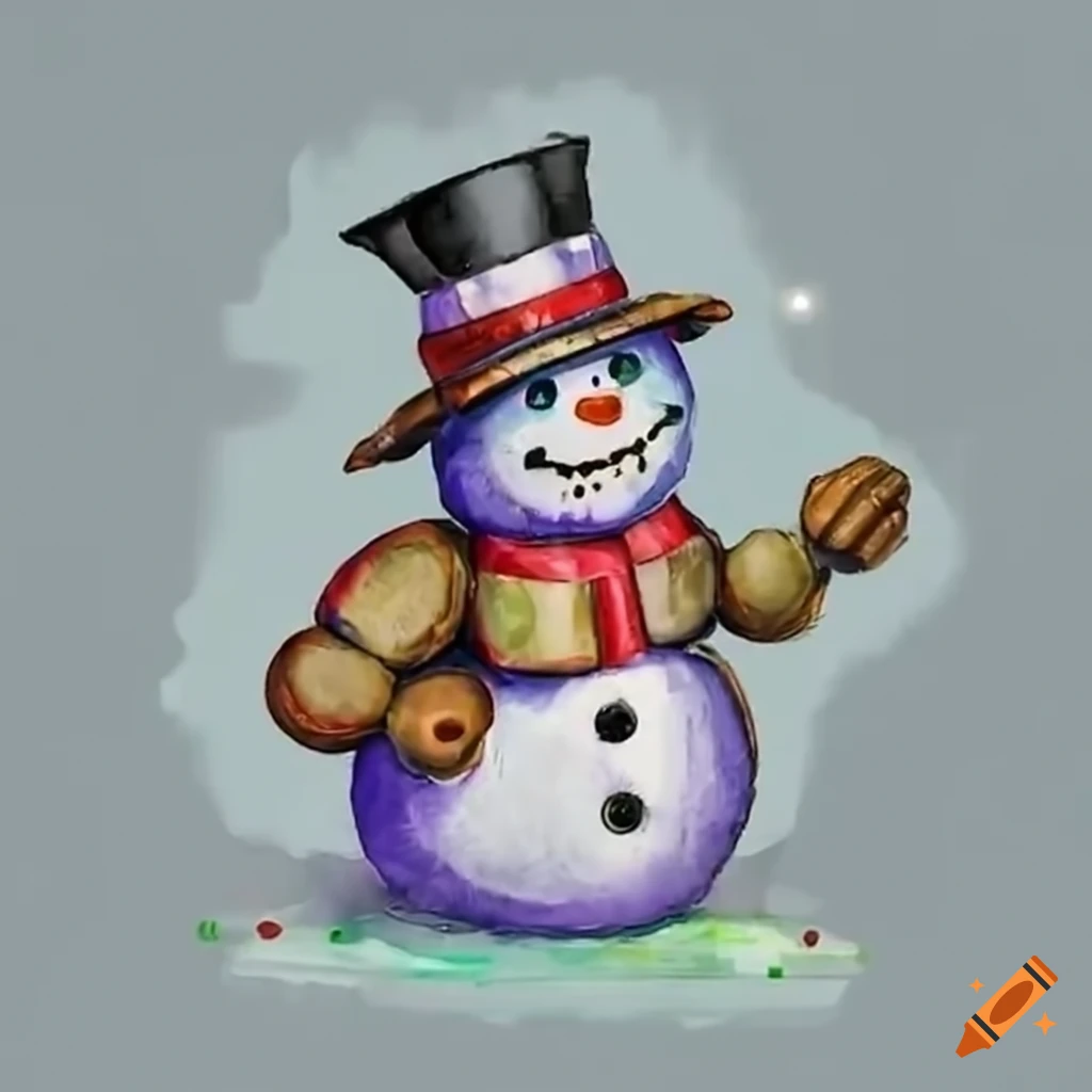 How to Draw a Snowman - Easy Drawing Tutorial For Kids