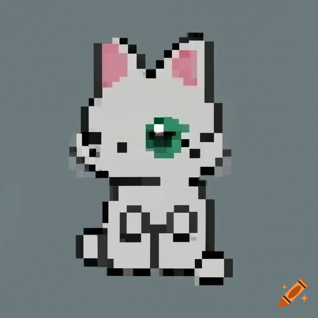 Cute Cat Pixel Art