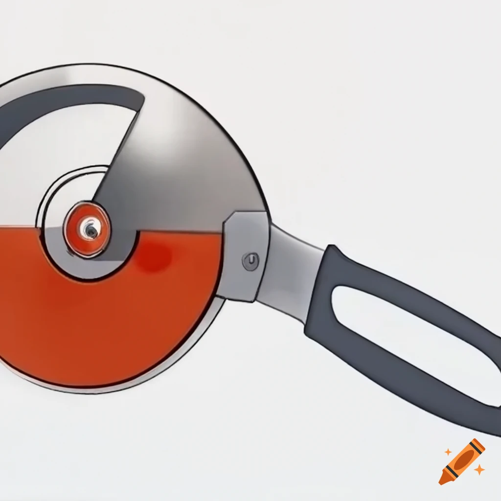 Improve upon the functional and aesthetic design of a pizza cutter by