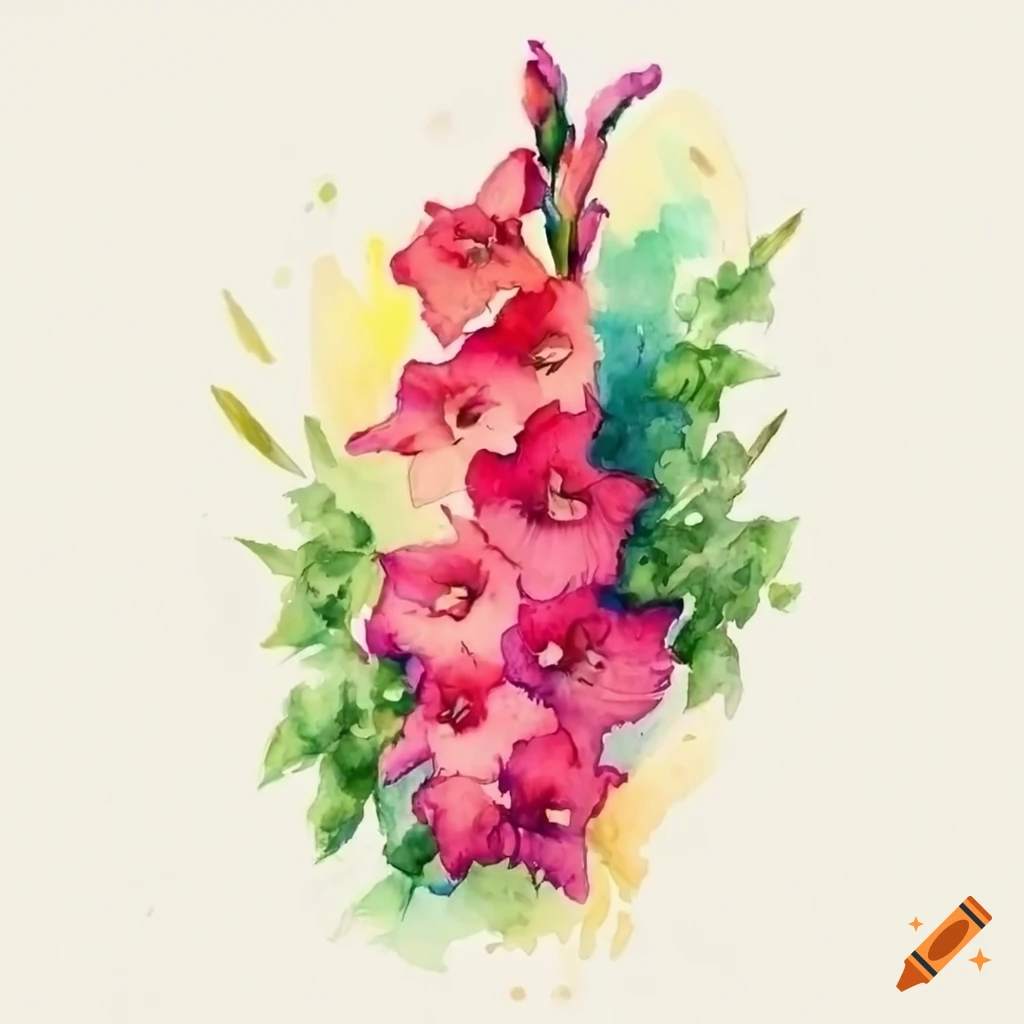 Water Color Gladiolus Tattoo | TikTok