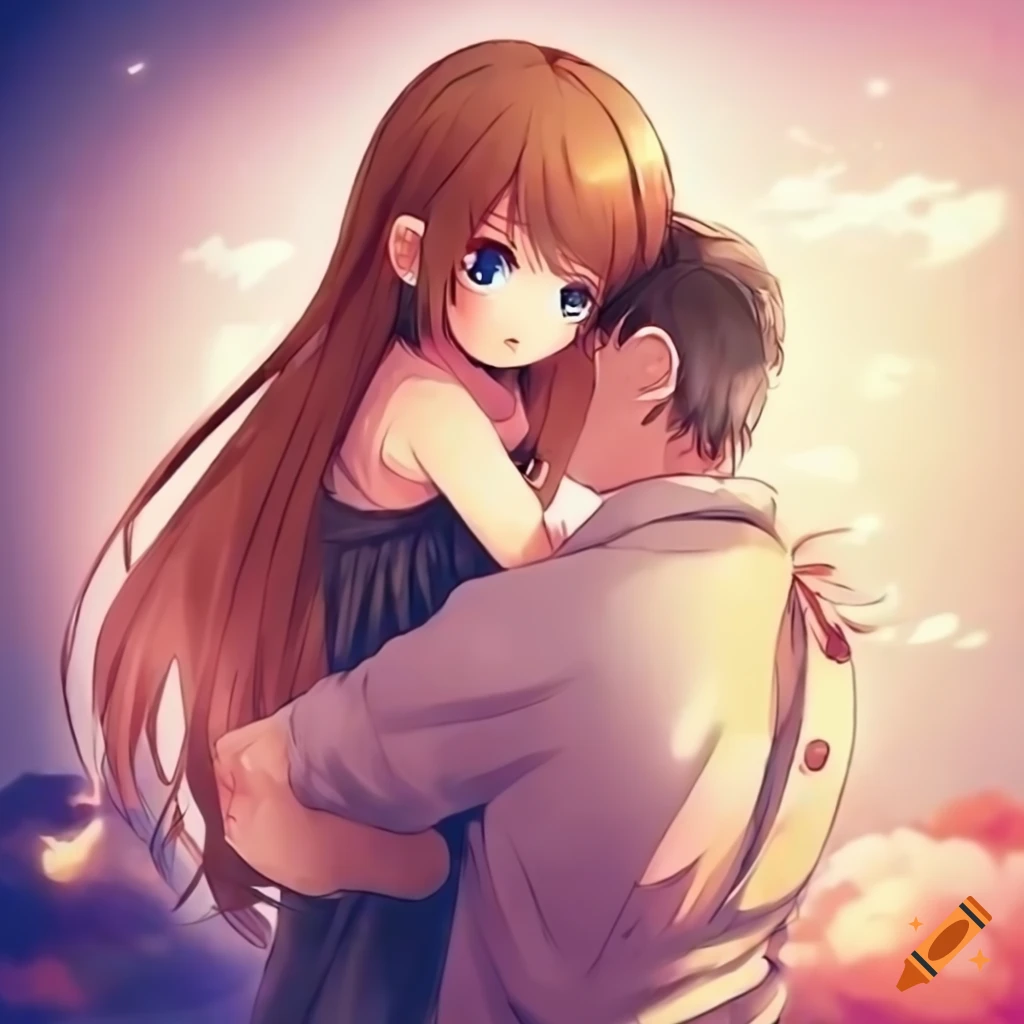 anime love hug wallpaper