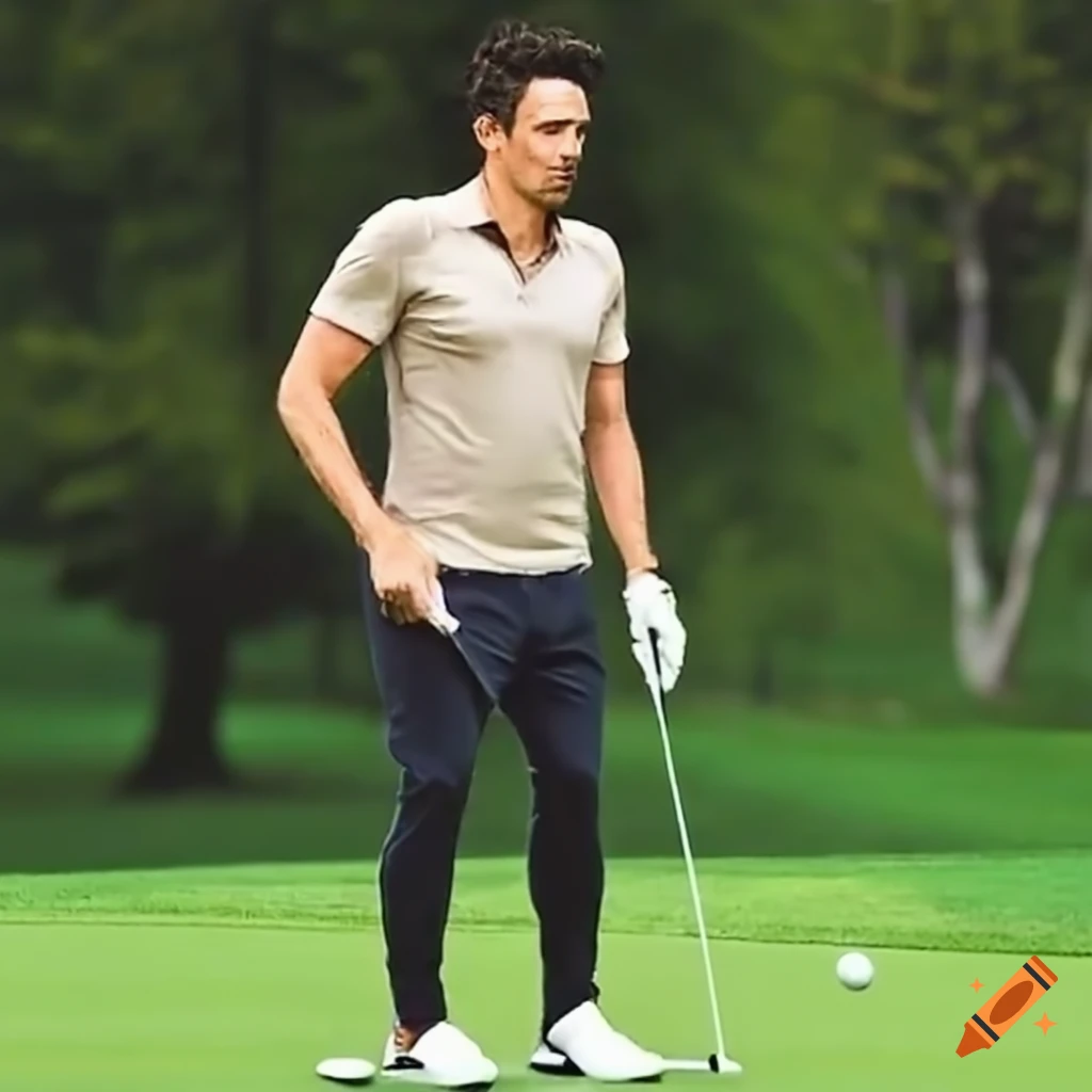 James franco playing golf on Craiyon