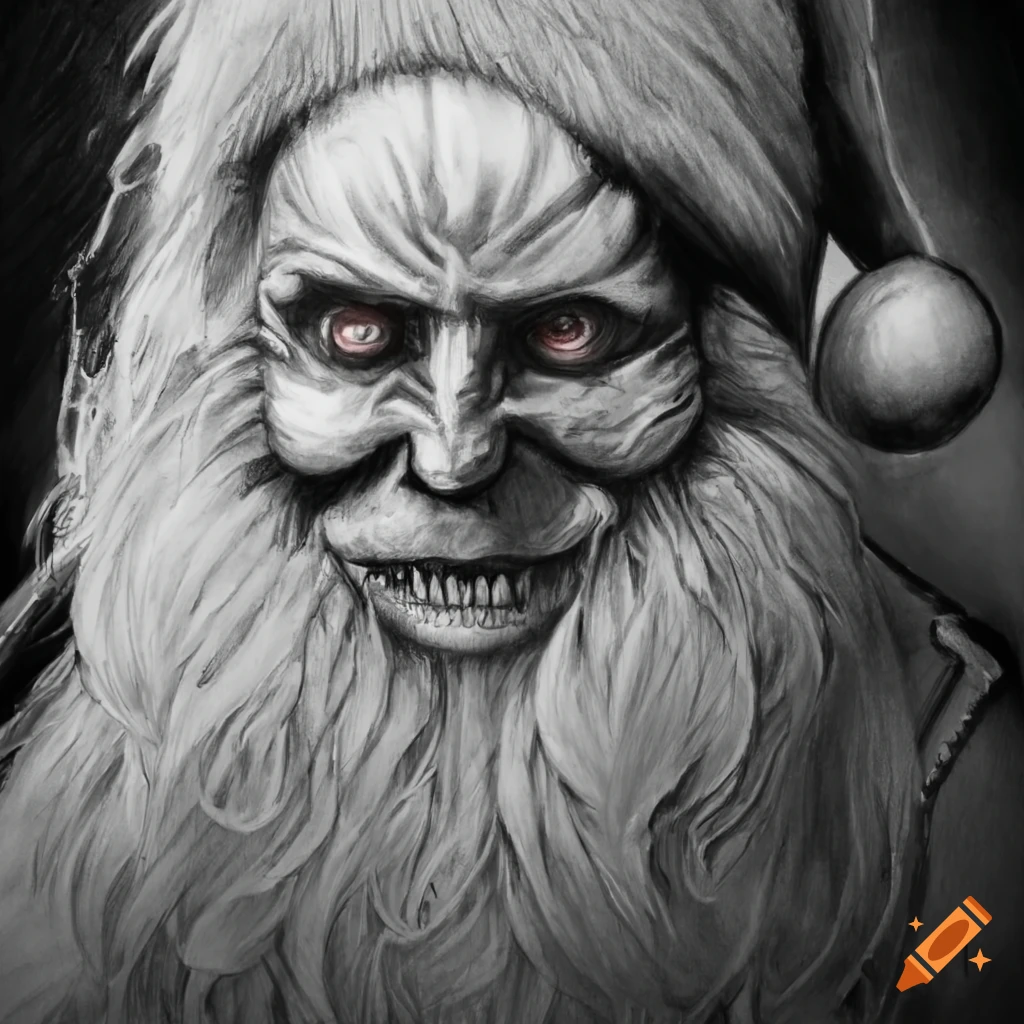 How to Draw SANTA -- Step by Step Video - YouTube | How to draw santa,  Drawings, Dark art drawings