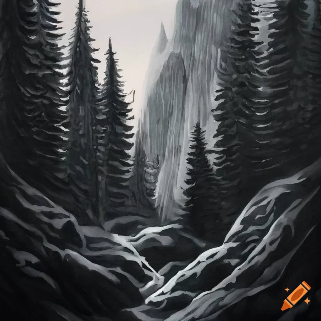 Evergreen forest Painting by Garima Srivastava - Pixels