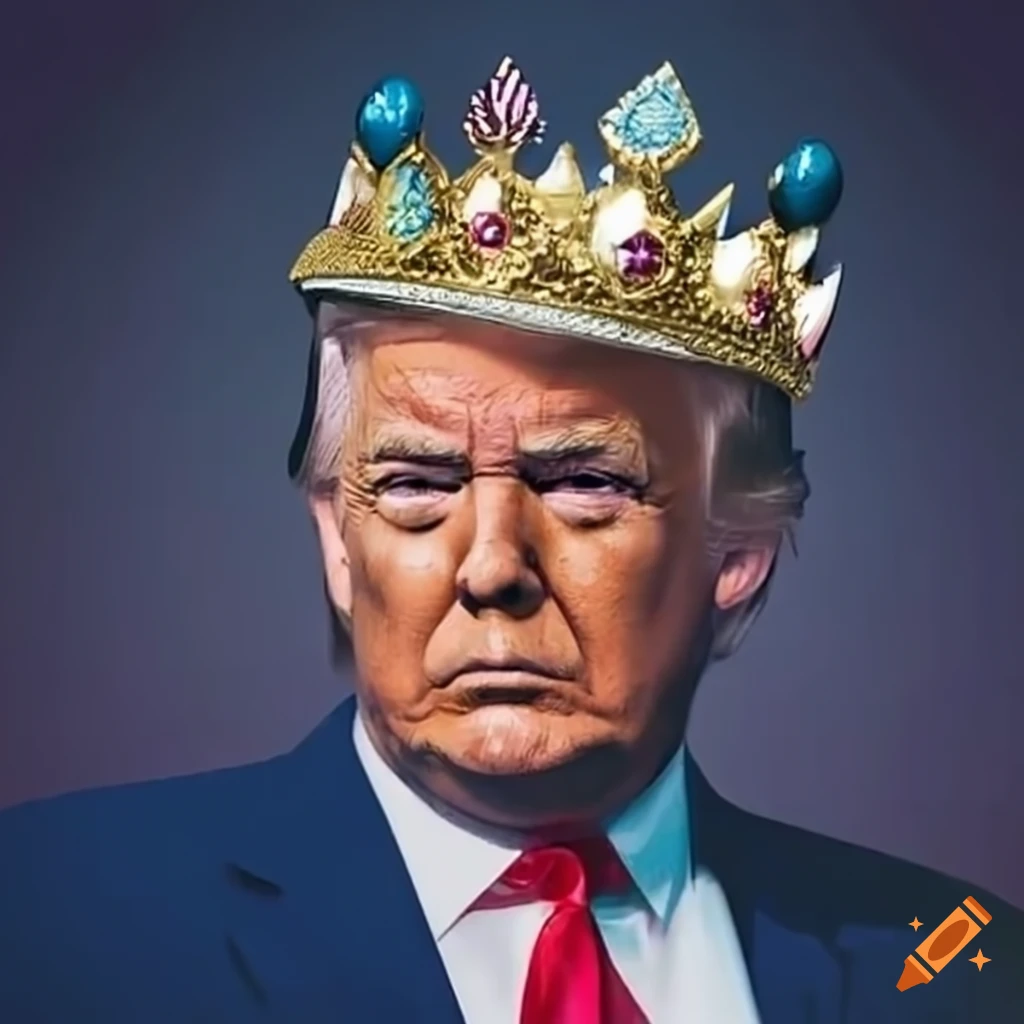Trump wearing a crown