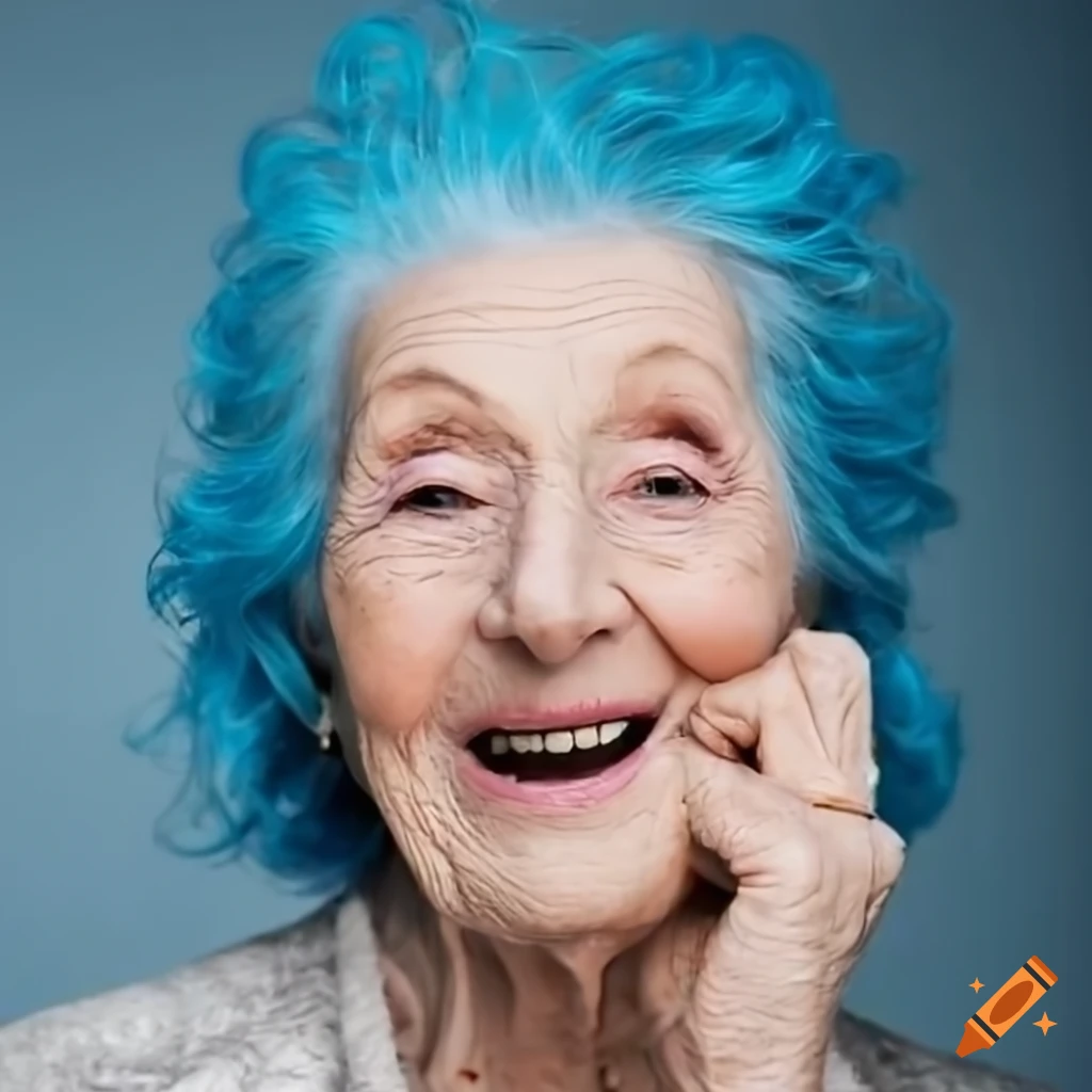 happy old woman
