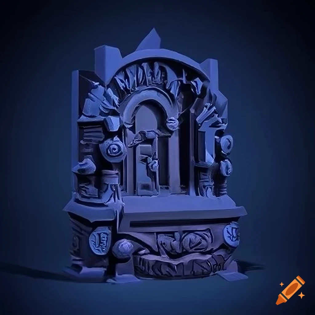 Curated visual reference: Picture Idea: Architectural Stave Carving Style Zelda Sculpture Stunning Focal