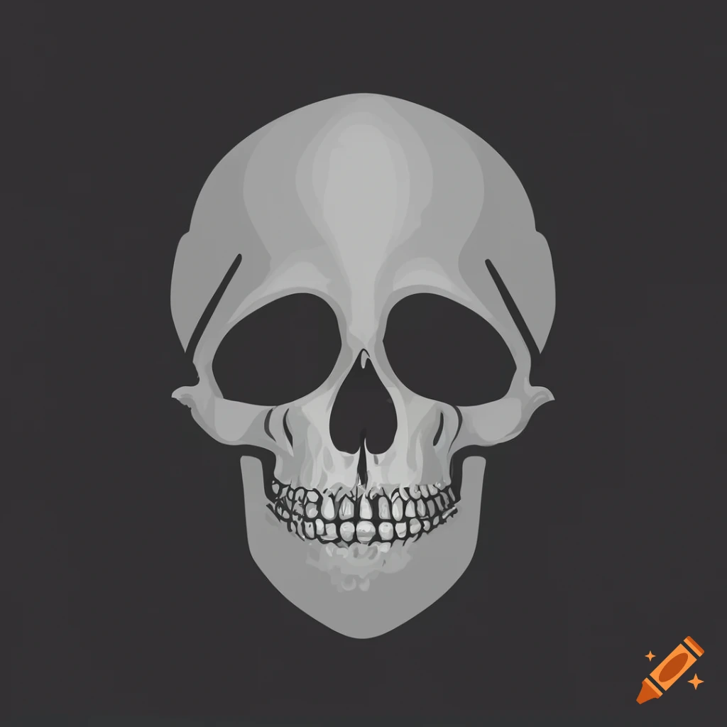 Minimalistic skull illustration