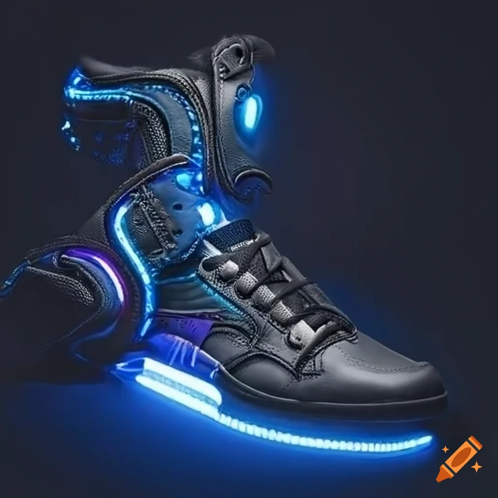 Vuitton X408 All Black High Top Sneaker With LED Colorful Top