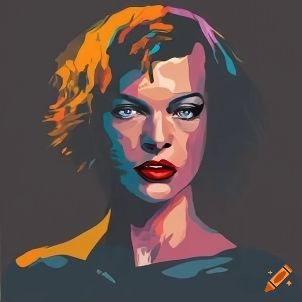 Silhouette mila jovovich plas luv lun in blade runner metropolis style on  Craiyon