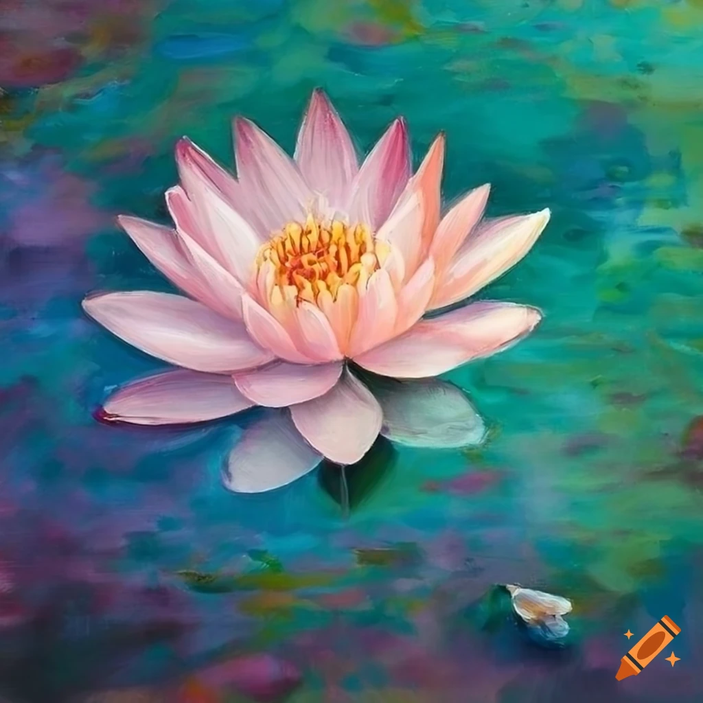 White Water Lily (pastel painting)