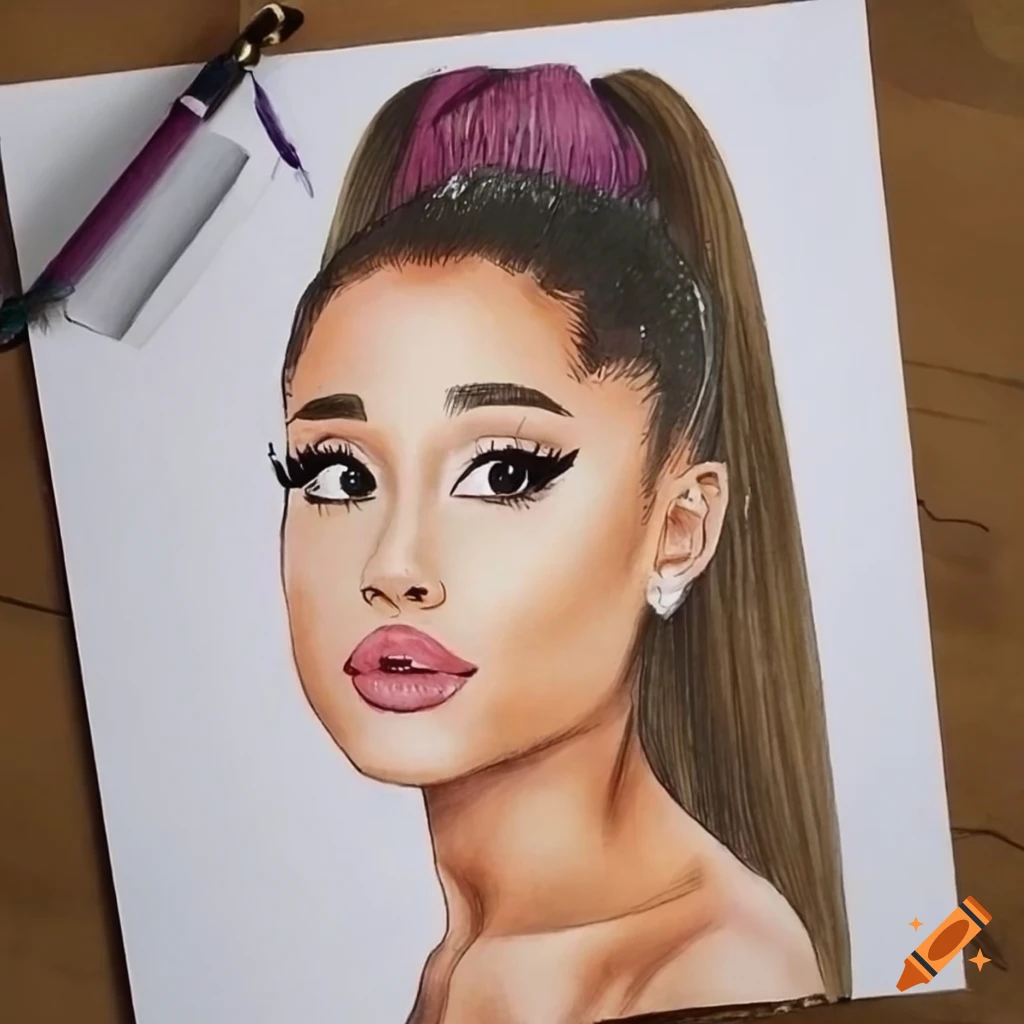 Ariana Grande Editorial Pencil Drawing Stock Photo, Picture and Royalty  Free Image. Image 137710374.