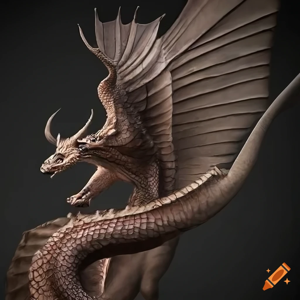 3d dragon model on Craiyon