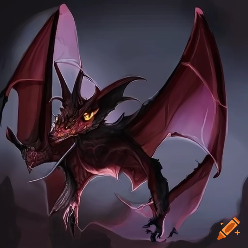 Bat dragon hybrid on Craiyon