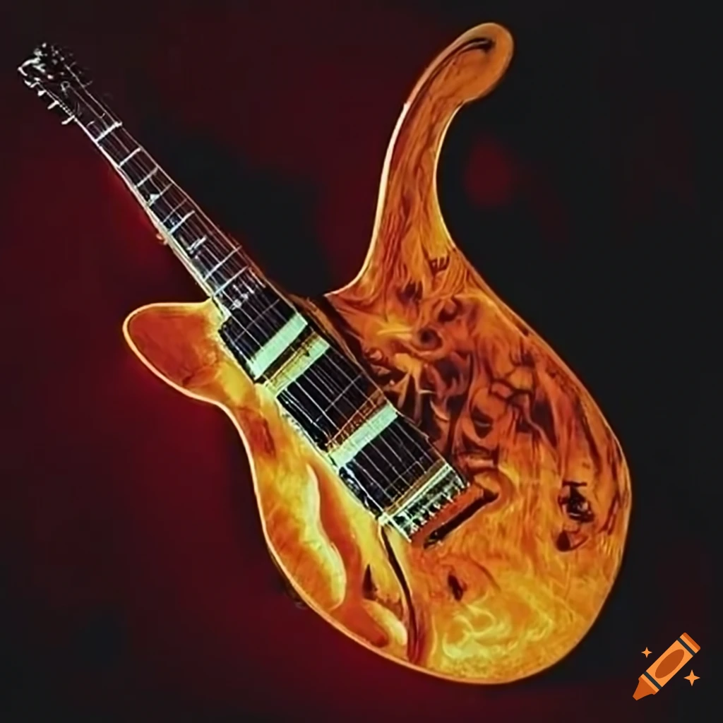 Syd barrett's guitar distorted on Craiyon