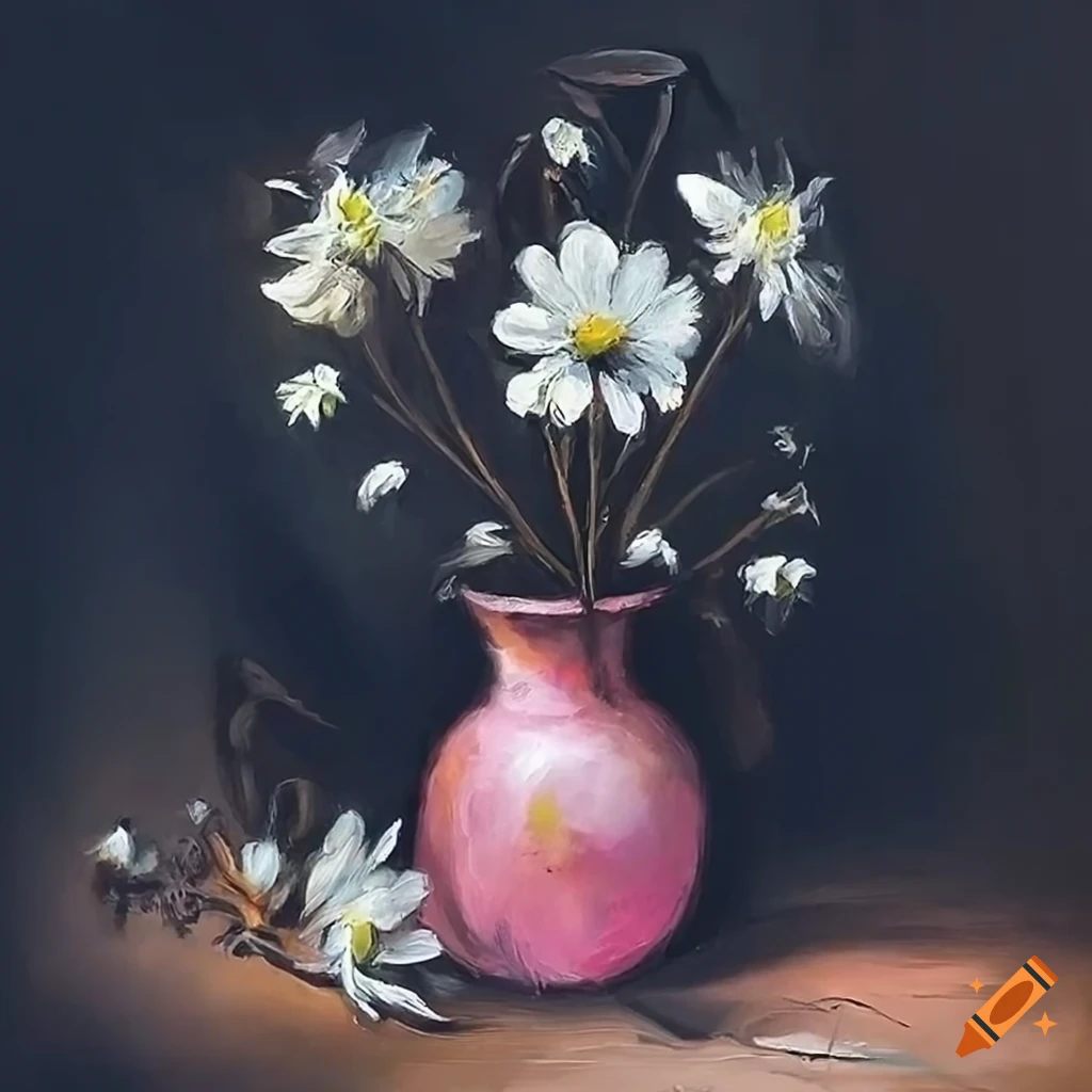 Buy Original Oil Pastel Flower Drawing Online in India - Etsy