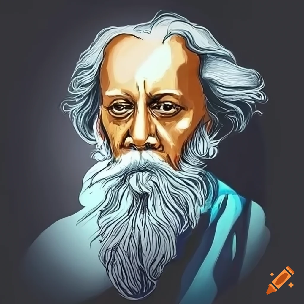 Rabindranath Tagore drawing easy | Poets drawings | How to draw  Rabindranath Tagore step by step | Easy drawings, Outline drawings,  Portrait drawing