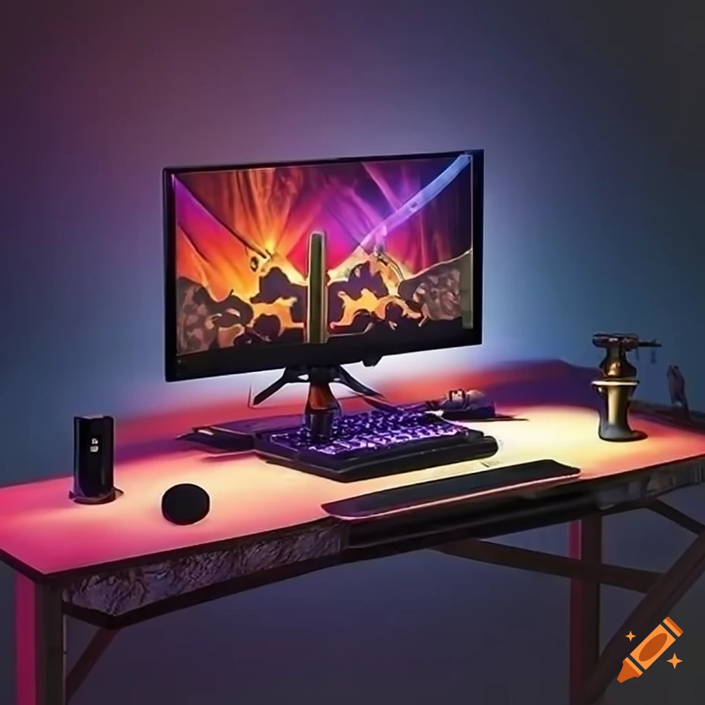 Step into a gaming wonderland that takes you back to the golden age of the  mid-20th century. the perfect mid-century themed gaming setup immerses you  in a nostalgic blend of sleek design