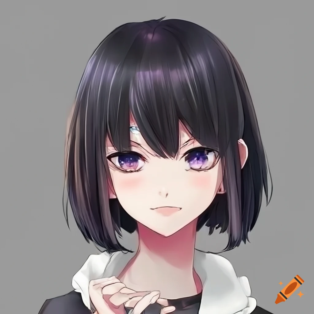 anime-girl-with-black-hair-and-bangs-on-craiyon