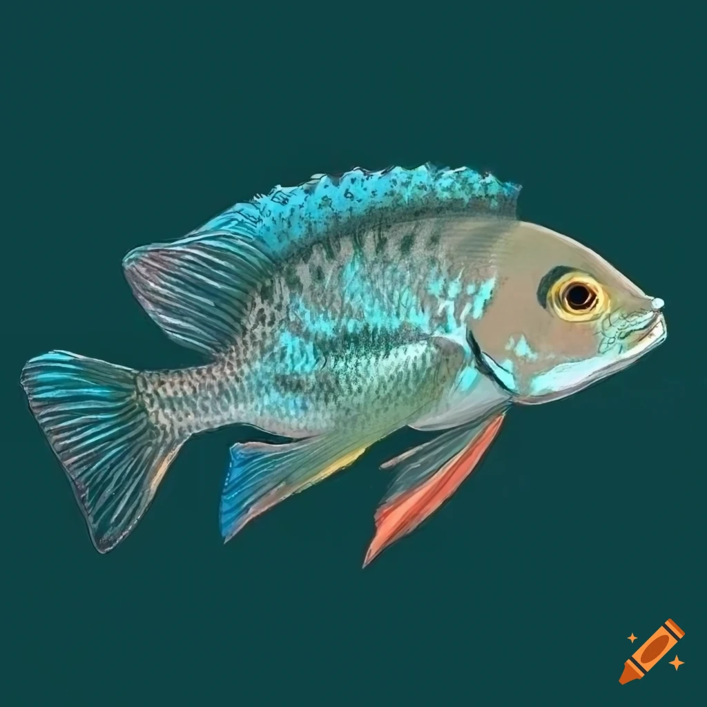 Drawing of a tilapiadrawing of a tilapia oreochromis niloticus on Craiyon