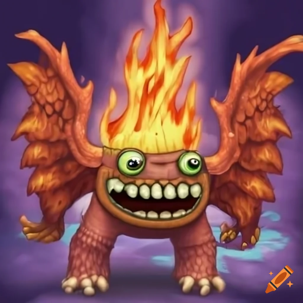 My singing monsters - mythical fire on Craiyon