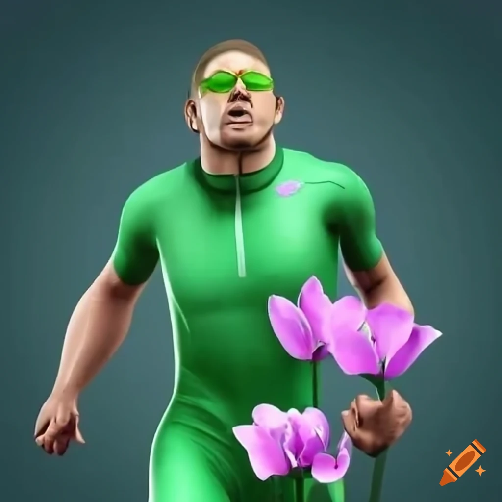 Spring Super Hero THE SPRINTER is a Fast Athletic Superhero wearing a Green Jersey, and ...