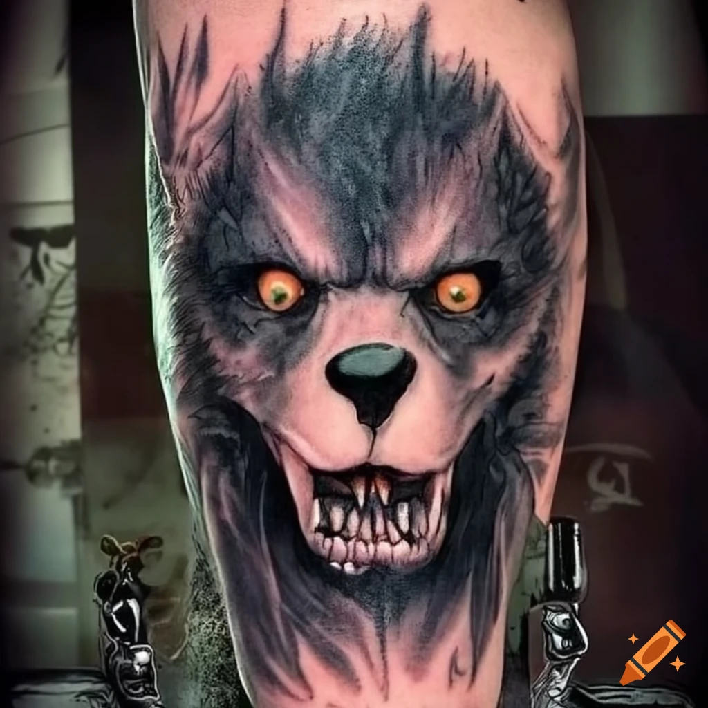 wolf werewolf Halloween illustration artwork scary horror isolated tattoo  creepy fantasy cartoon 30022449 Stock Photo at Vecteezy