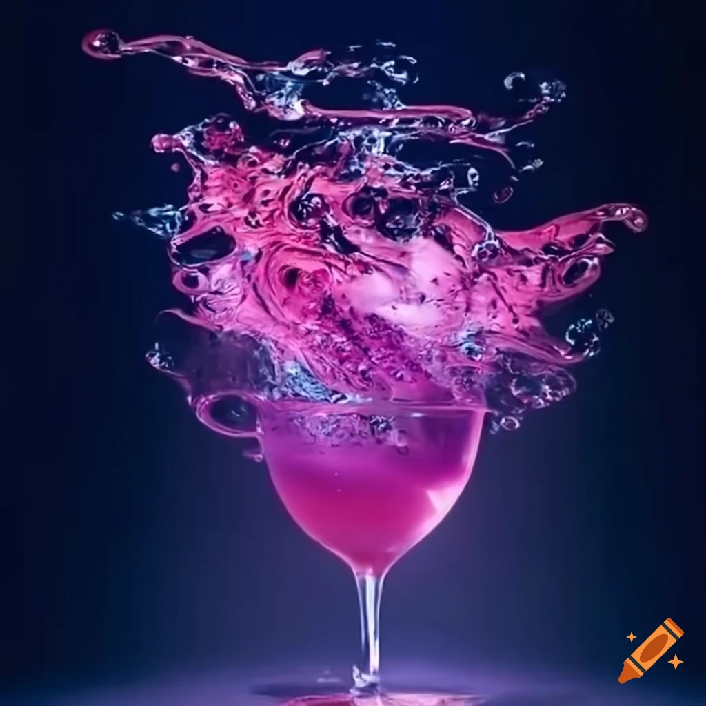 Pink Cocktail with Glitter in a Beautiful Glass of Flute Isolated on a Dark  Background. Stock Photo - Image of purple, cosmopolitan: 131622714
