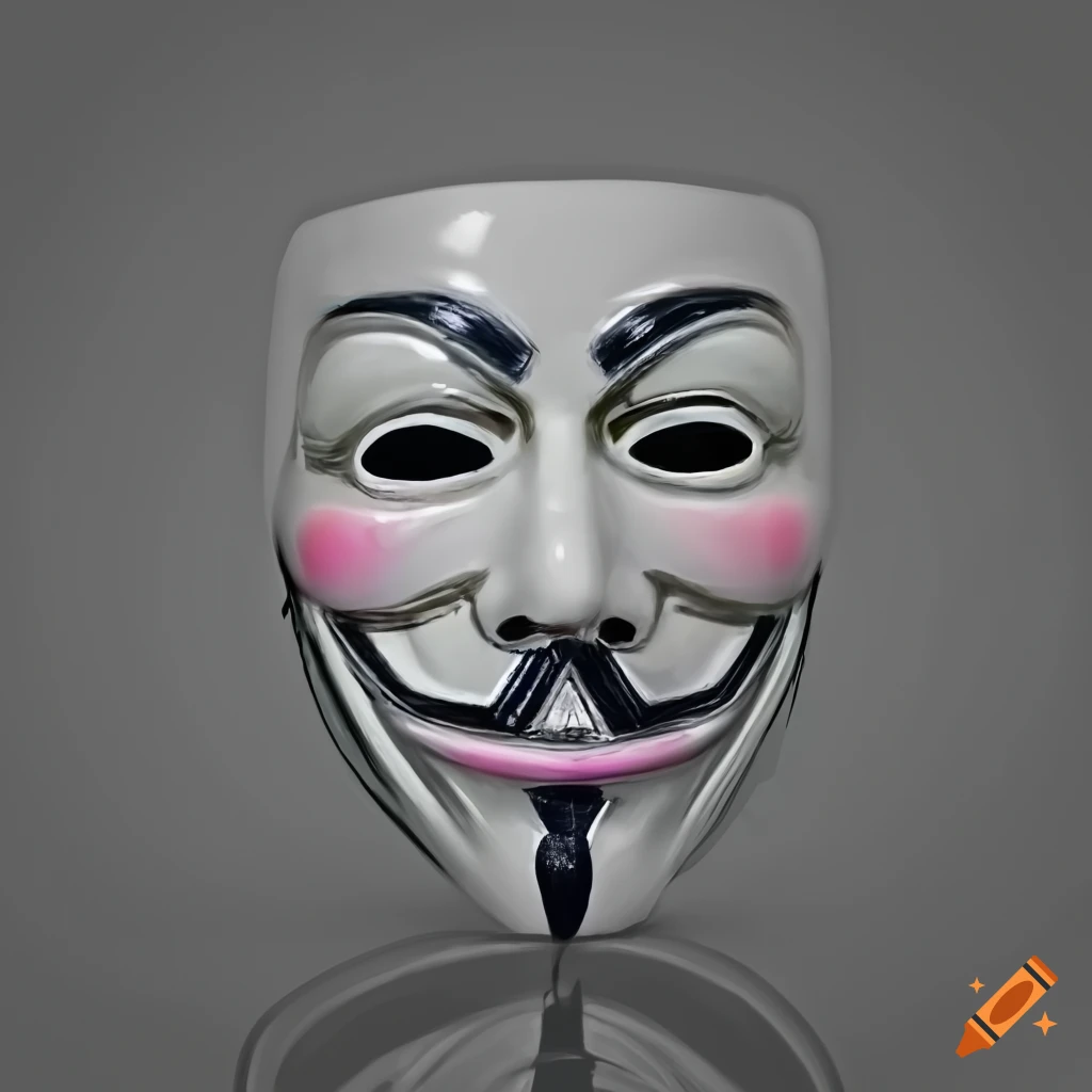 Anonymous mask with keller williams colors on Craiyon