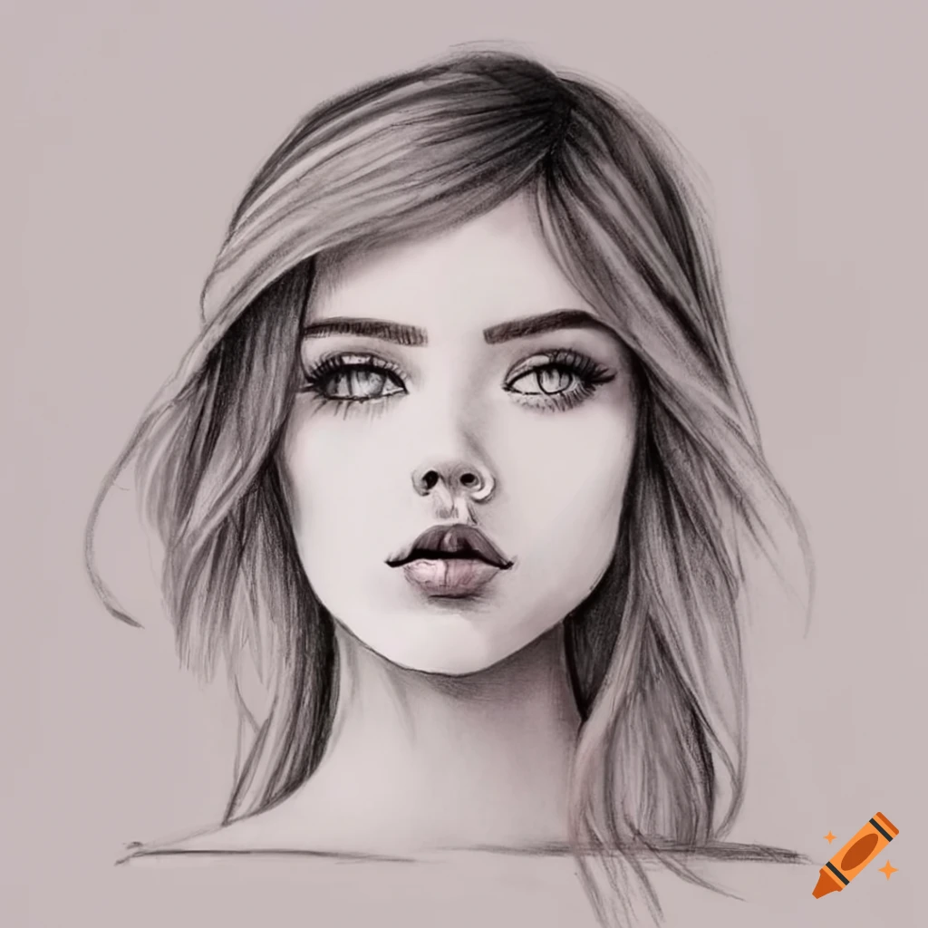 Other | A Girl Face Drawing | Freeup