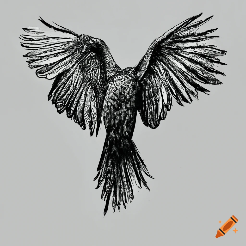 Drawing a raven in ink | Julia Bausenhardt
