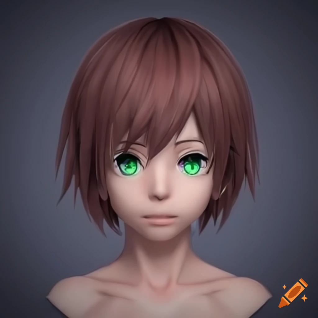 Anime Hair style Model for Men character | 3D model