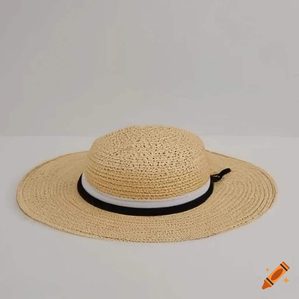 Women's beach hat white background on Craiyon