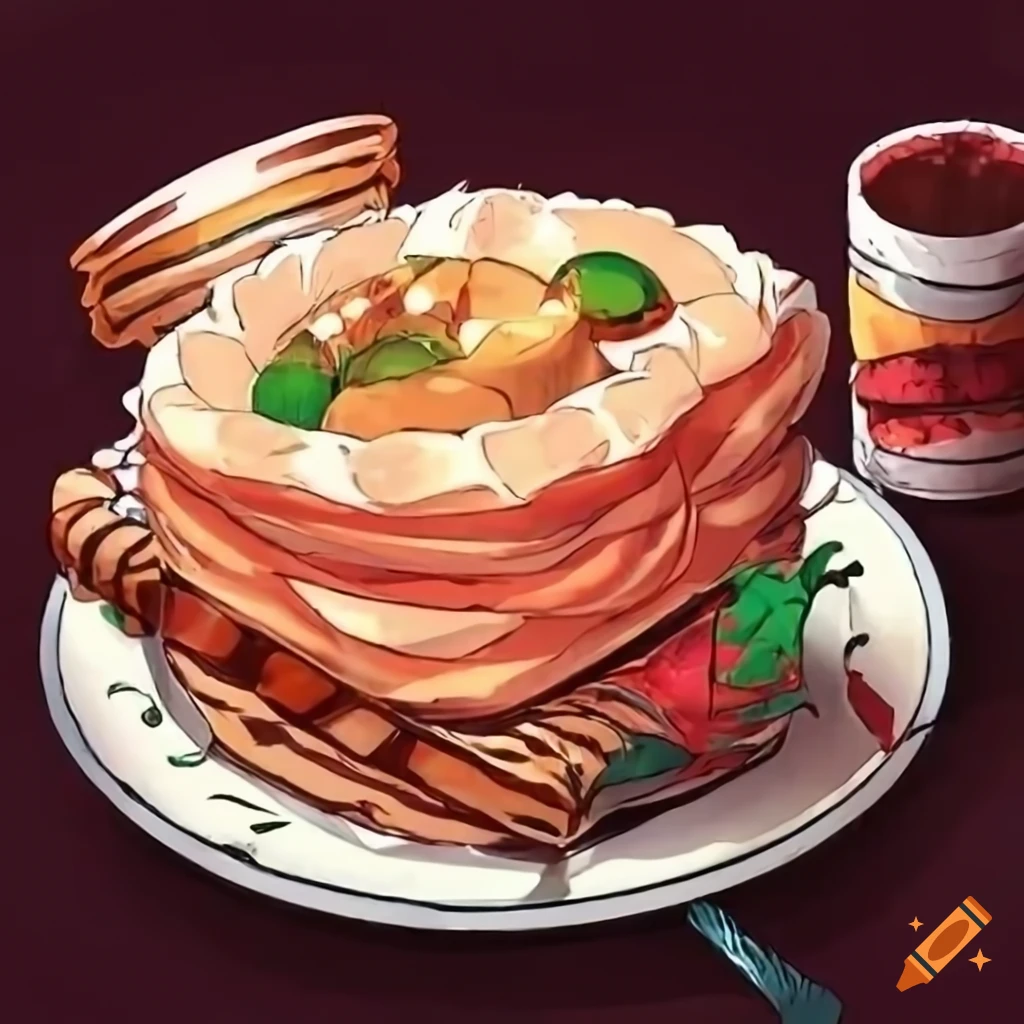 Custom Draw Food into Anime Illustration Art Commission | Sketchmob