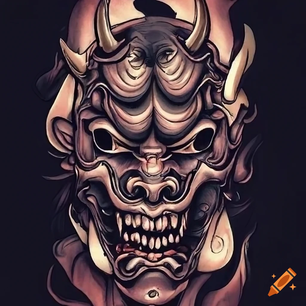 Buy 15 Bundle Japanese Demon Mask Skull Samurai Warrior Dark Art Tattoo  Japanese Mask Oni Demon Kabuki SVG, Hannya Mask, Japan Tattoo Designs  Online in India - Etsy