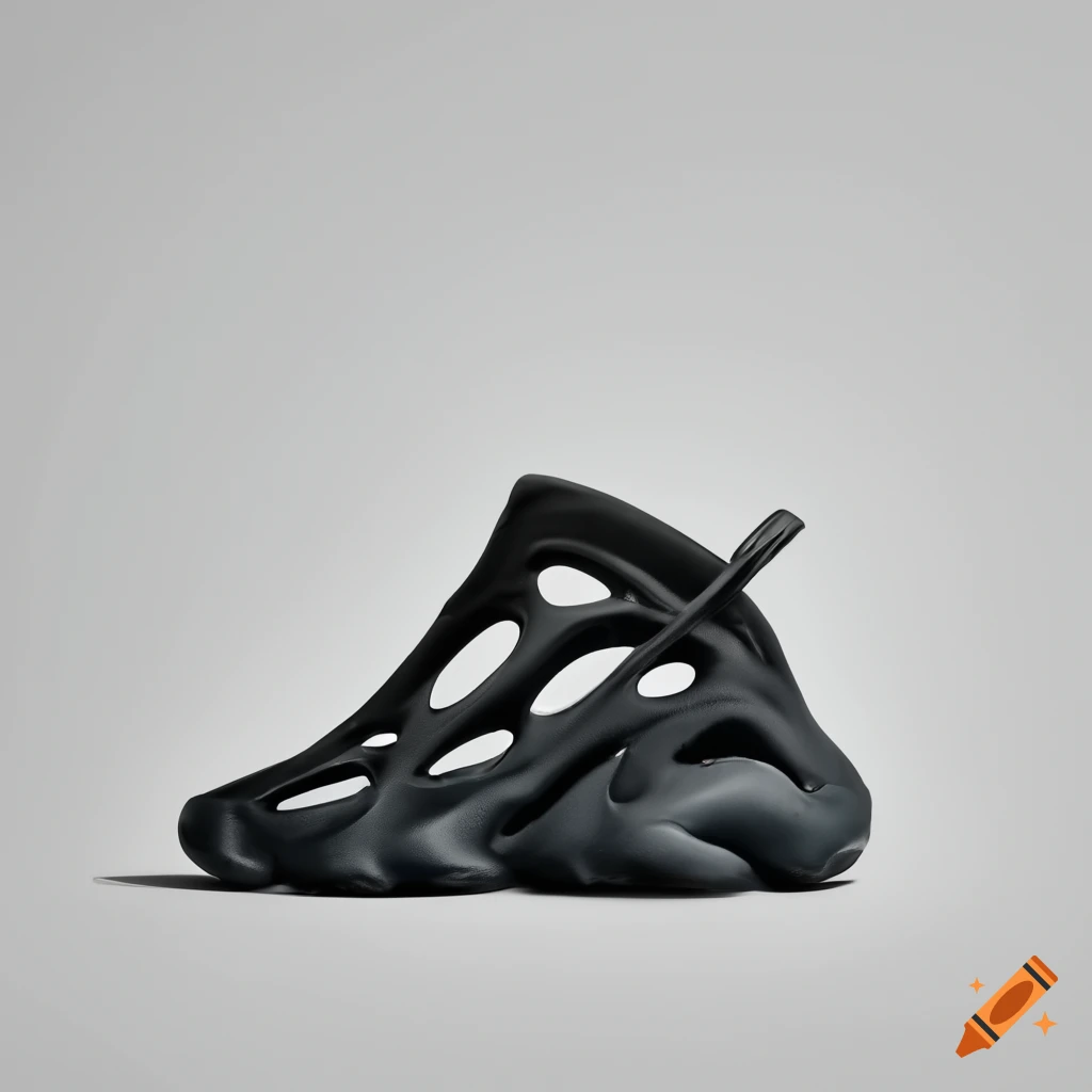 Side view. futuristic foam alien yeezy hiker shoe collaboration with ...