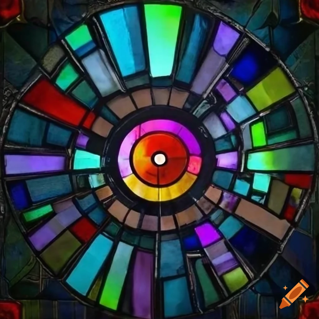 Stained glass vinyl record
