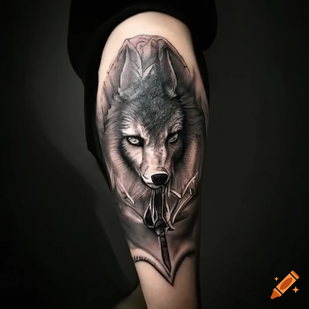 3D Black Geometry Wolf Temporary Tattoo Women Art Water Transfer Tatoos Men  Body Arm Glitter Geometric Tattoo Planet | Lazada PH