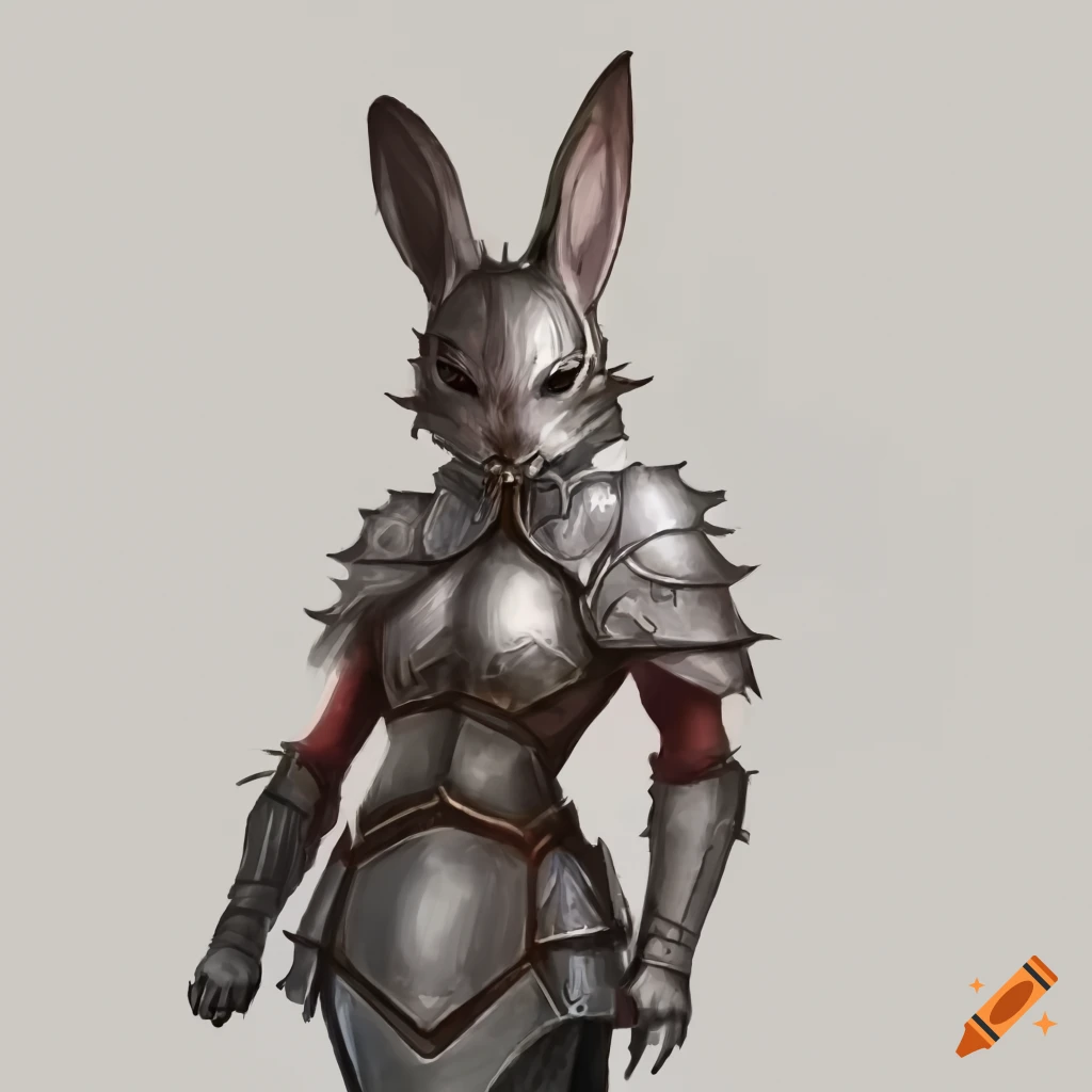 Warrior bunny in armor